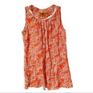 Tory Burch coral sleeveless top Size 6 Wom…